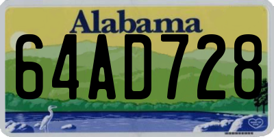 AL license plate 64AD728