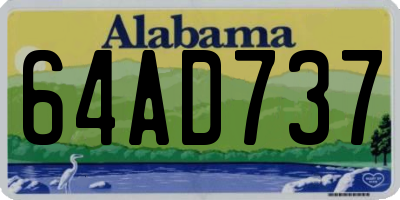 AL license plate 64AD737