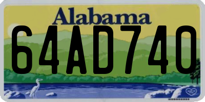 AL license plate 64AD740