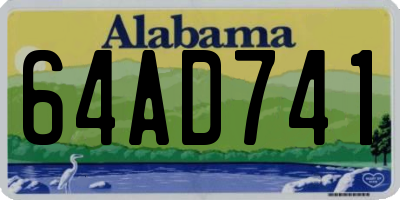 AL license plate 64AD741