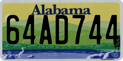 AL license plate 64AD744