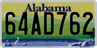 AL license plate 64AD762