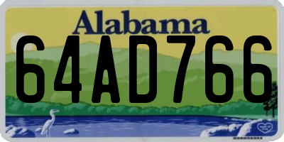 AL license plate 64AD766