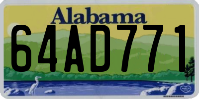 AL license plate 64AD771