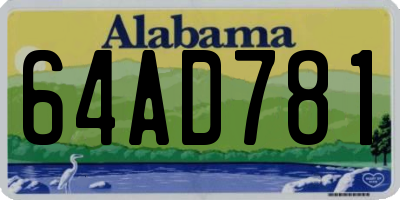 AL license plate 64AD781