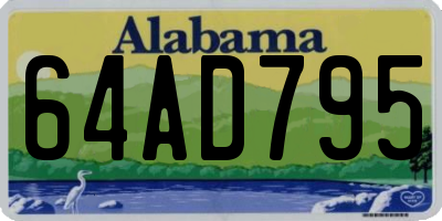 AL license plate 64AD795