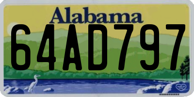 AL license plate 64AD797