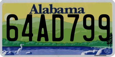 AL license plate 64AD799