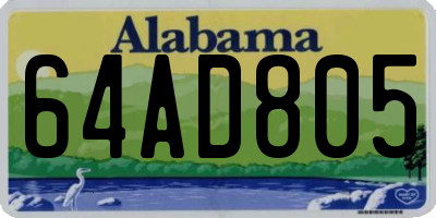 AL license plate 64AD805