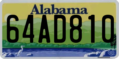 AL license plate 64AD810
