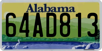 AL license plate 64AD813