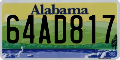 AL license plate 64AD817