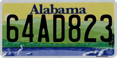 AL license plate 64AD823