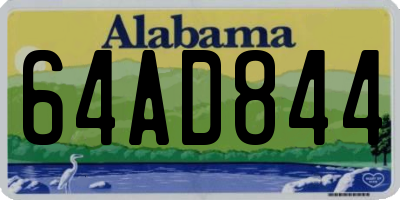 AL license plate 64AD844