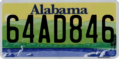 AL license plate 64AD846