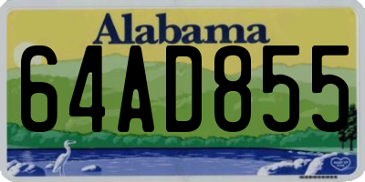 AL license plate 64AD855