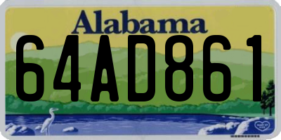 AL license plate 64AD861
