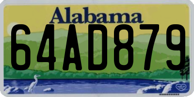 AL license plate 64AD879