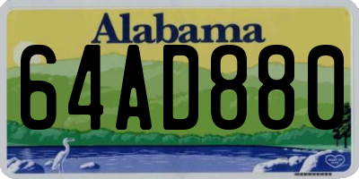 AL license plate 64AD880