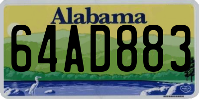 AL license plate 64AD883