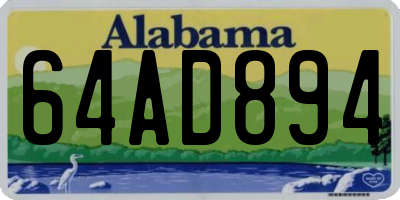 AL license plate 64AD894