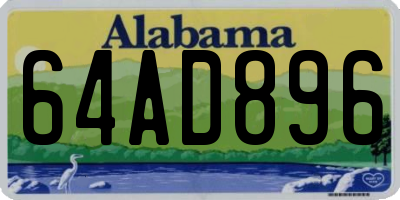 AL license plate 64AD896
