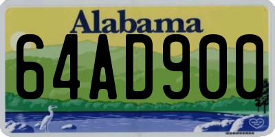 AL license plate 64AD900