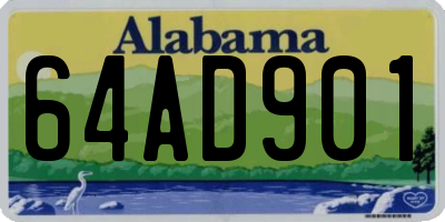 AL license plate 64AD901