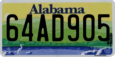 AL license plate 64AD905