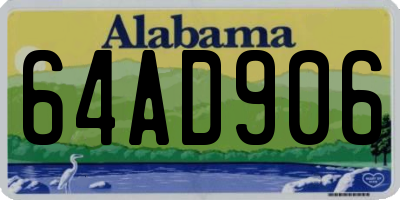 AL license plate 64AD906