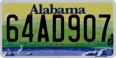 AL license plate 64AD907