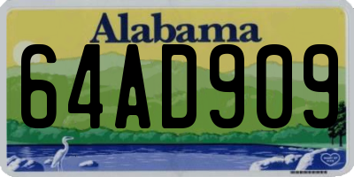 AL license plate 64AD909