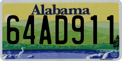 AL license plate 64AD911