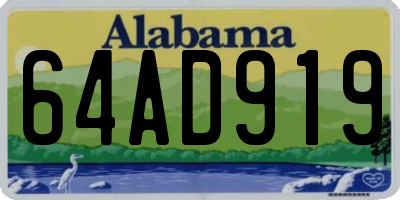 AL license plate 64AD919