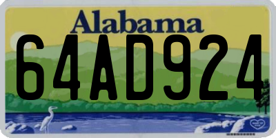 AL license plate 64AD924