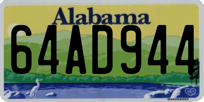 AL license plate 64AD944