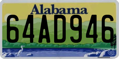 AL license plate 64AD946