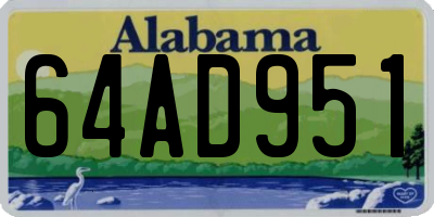 AL license plate 64AD951