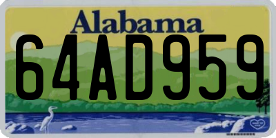 AL license plate 64AD959