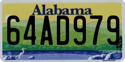 AL license plate 64AD979