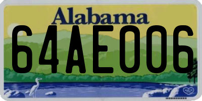 AL license plate 64AE006