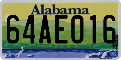 AL license plate 64AE016