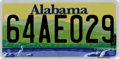 AL license plate 64AE029