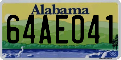 AL license plate 64AE041