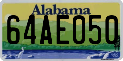 AL license plate 64AE050