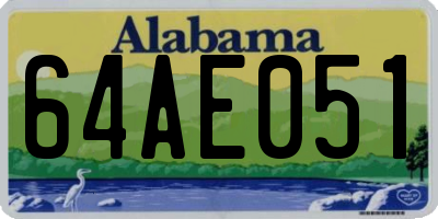 AL license plate 64AE051
