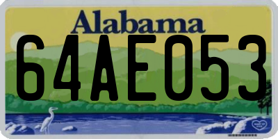 AL license plate 64AE053