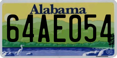 AL license plate 64AE054