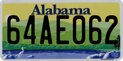 AL license plate 64AE062