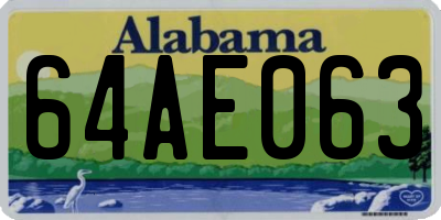 AL license plate 64AE063